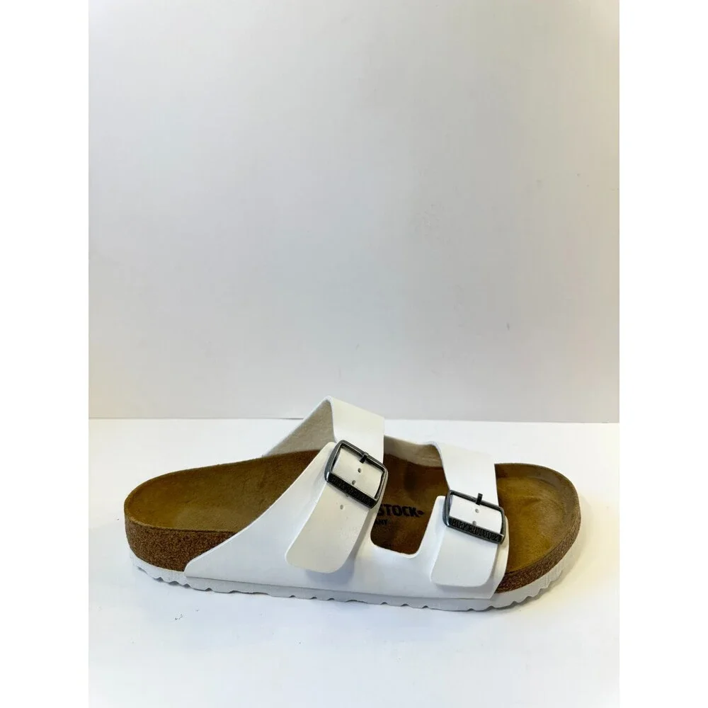 Birkenstock Arizona Mens Sandals White Leather EU 44 US 11 Regular